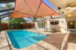 We were thankful to find a house that we could enjoy with a fenced in yard for our dogs and a pool for us- Matthew